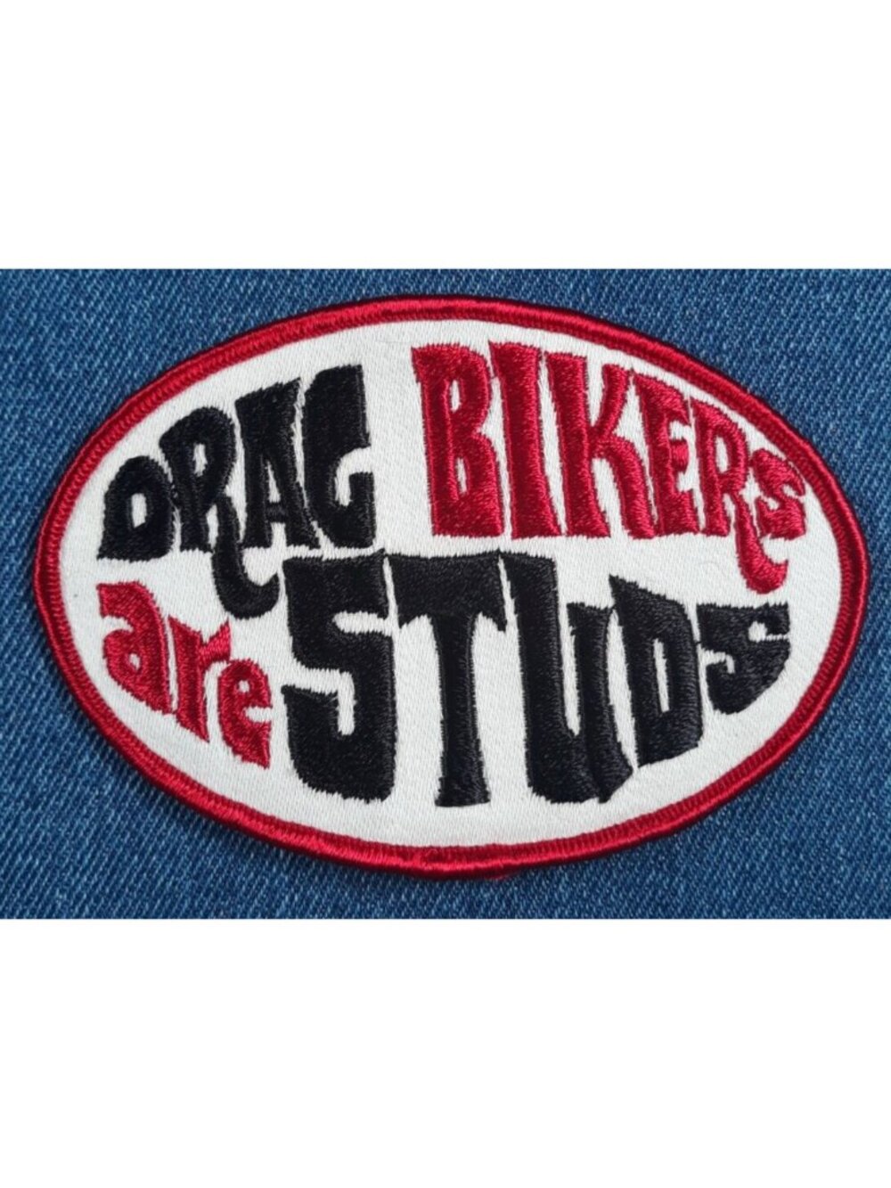 NOS 70s Vintage Drag Bikers Are Studs 4" Patch Motorcycle Race Authentic OG